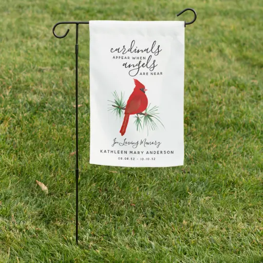 Cardinal Remembrance Tribute Graveside Garden Flag