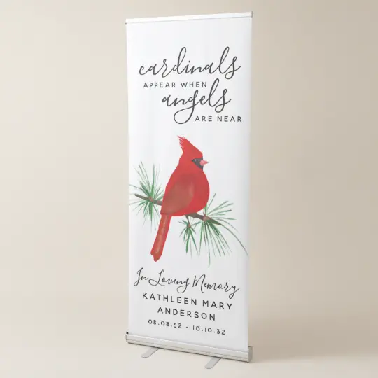 Cardinal Remembrance Tribute Retractable Banner