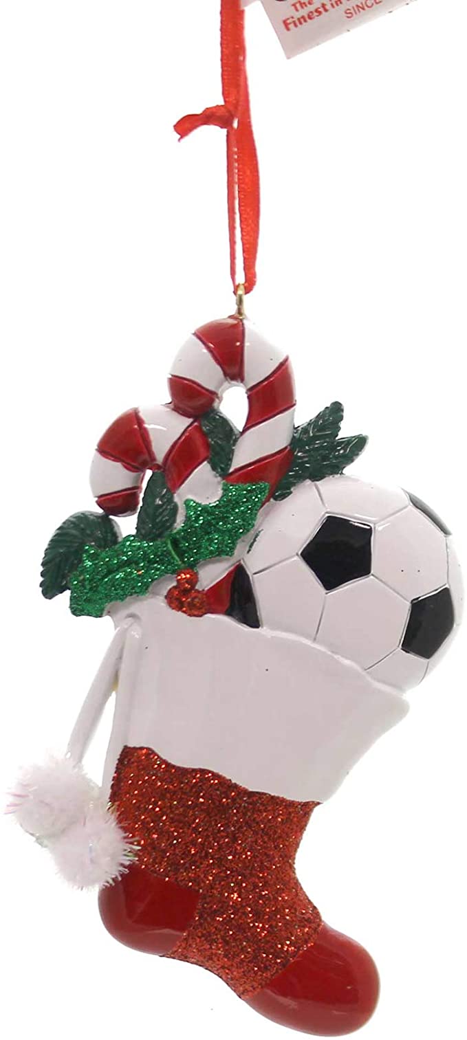 Christmas Soccer Stocking Ornaments