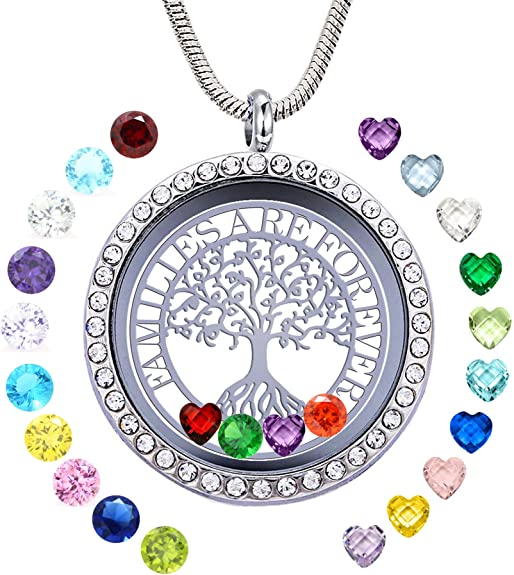Grandma Family Tree Birthstone Necklace