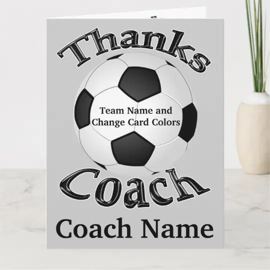 Personalized Soccer Thank You Card
