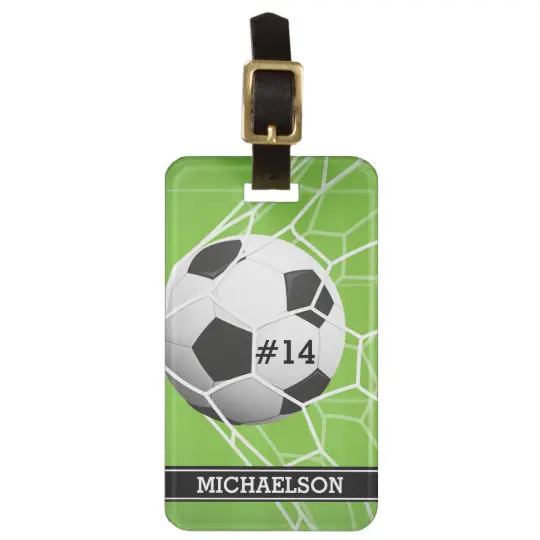 Soccer Ball Goal Luggage Tag